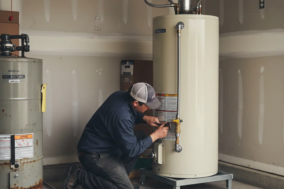 Water heater and shutoff valve replacement in Tracy
